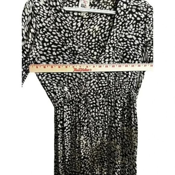 Billabong Womens Maxi Dress Black & White Print Floral Hem Elastic‎ Waist Size M - Picture 4 of 9